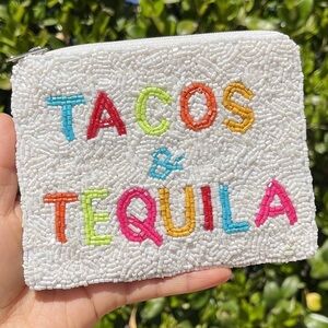 Tacos & Tequila coin bag | Beaded bag